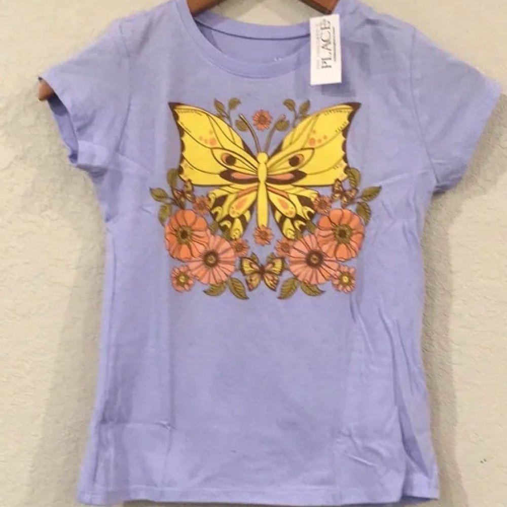 NWT Children's Place Girls S/6 Butterfly T-Shirt